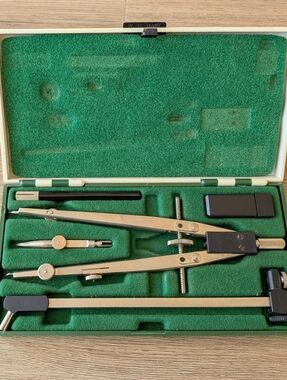 Vintage German Faber-Castell Design Drawing Tool Set Compass Collectible